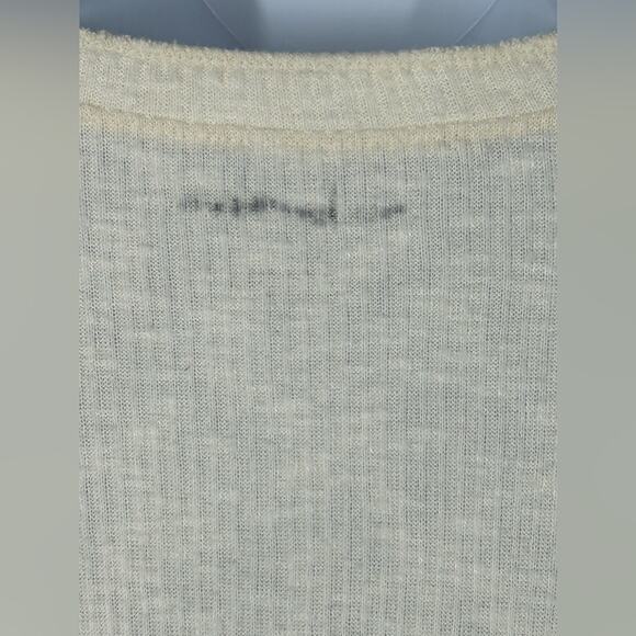 AE American Eagle Cream Waffle Long Sleeve Henley Tee Size XS - Picture 8 of 12